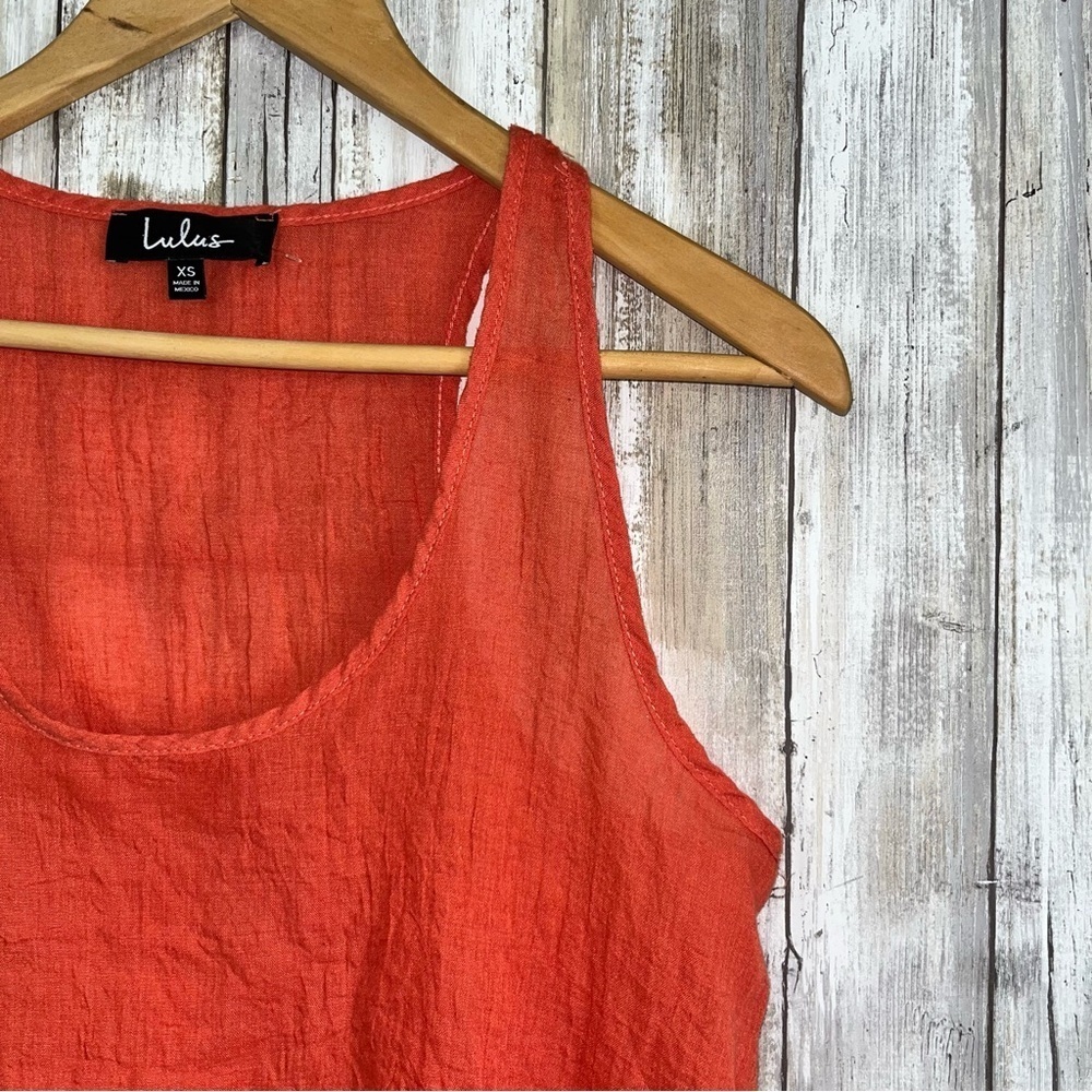 Lulus Red-Orange Tank - Picture 2 of 3